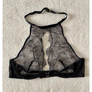 Victoria's Secret Black Lace Halter Top Bralette
